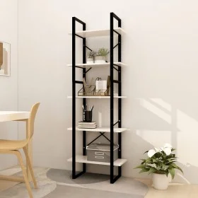 5-tier white pine wood shelf 60x30x175 cm by vidaXL, Bookcases and shelves - Ref: Foro24-3081984, Price: 103,04 €, Discount: %