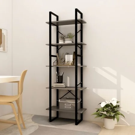 Regal 5-stufiges Kiefernholzregal in Grau 60x30x175 cm von vidaXL, Bücherregale und Regale - Ref: Foro24-3081985, Preis: 102,...