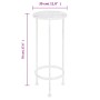 Set de soportes para plantas estilo vintage 3 uds metal blanco