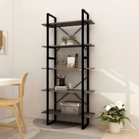 Regal aus grauem Kiefernholz mit 5 Ebenen, 80x30x175 cm. von vidaXL, Bücherregale und Regale - Ref: Foro24-3081995, Preis: 11...