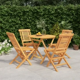5-teiliges Garten-Essset aus massivem Teakholz von vidaXL, Gartensets - Ref: Foro24-3155016, Preis: 444,28 €, Rabatt: %