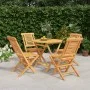 5-piece garden dining set solid teak wood by vidaXL, Garden sets - Ref: Foro24-3155016, Price: 444,28 €, Discount: %