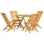 5-piece garden dining set solid teak wood by vidaXL, Garden sets - Ref: Foro24-3155016, Price: 444,28 €, Discount: %