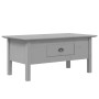 BODO solid pine wood coffee table in gray, 100x55x46 cm by vidaXL, Coffee table - Ref: Foro24-355070, Price: 78,14 €, Discoun...