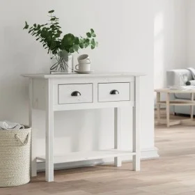 BODO console table solid white pine wood 90x34.5x73 cm by vidaXL, Side tables - Ref: Foro24-355071, Price: 102,43 €, Discount: %