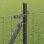 Reja con postes Gris 1 x 25 m Acero