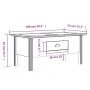 BODO solid pine wood coffee table in gray, 100x55x46 cm by vidaXL, Coffee table - Ref: Foro24-355070, Price: 77,17 €, Discoun...