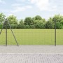 Reja con postes Gris 1.2 x 25 m Acero