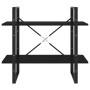 2-stöckiges Sperrholzregal schwarz 80x30x70 cm von vidaXL, Bücherregale und Regale - Ref: Foro24-806448, Preis: 32,96 €, Raba...