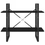 Estantería de 2 niveles madera contrachapada negro 80x30x70 cm de vidaXL, Librerías y estanterías - Ref: Foro24-806448, Preci...