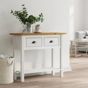 BODO solid pine wood console table brown 91x35x74 cm by vidaXL, Side tables - Ref: Foro24-355072, Price: 100,10 €, Discount: %