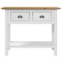 BODO solid pine wood console table brown 91x35x74 cm by vidaXL, Side tables - Ref: Foro24-355072, Price: 101,98 €, Discount: %