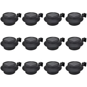 Solarlampen für Außenzaun 12 Stk. LED schwarz von vidaXL, Außenbeleuchtung - Ref: Foro24-277122, Preis: 80,77 €, Rabatt: %
