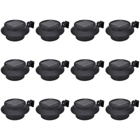 Solarlampen für Außenzaun 12 Stk. LED schwarz von vidaXL, Außenbeleuchtung - Ref: Foro24-277122, Preis: 77,56 €, Rabatt: %