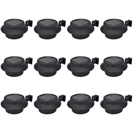 Solarlampen für Außenzaun 12 Stk. LED schwarz von vidaXL, Außenbeleuchtung - Ref: Foro24-277122, Preis: 80,77 €, Rabatt: %