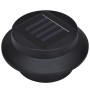 Lámparas solares para valla exterior 12 uds LED negro