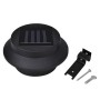 Lámparas solares para valla exterior 12 uds LED negro