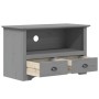 TV-Möbel mit 2 Schubladen BODO aus grauem Kiefernholz 91,5x44,5x56 cm. von vidaXL, TV-Möbel - Ref: Foro24-355076, Preis: 103,...