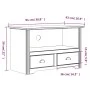 TV-Möbel mit 2 Schubladen BODO aus grauem Kiefernholz 91,5x44,5x56 cm. von vidaXL, TV-Möbel - Ref: Foro24-355076, Preis: 102,...