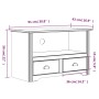 TV-Möbel mit 2 Schubladen BODO aus grauem Kiefernholz 91,5x44,5x56 cm. von vidaXL, TV-Möbel - Ref: Foro24-355076, Preis: 103,...