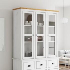 Kleiderschrank mit Glastüren BODO Kiefernholz weiß braun von vidaXL, Sideboards - Ref: Foro24-355078, Preis: 283,27 €, Rabatt: %