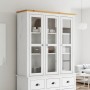 Kleiderschrank mit Glastüren BODO Kiefernholz weiß braun von vidaXL, Sideboards - Ref: Foro24-355078, Preis: 283,27 €, Rabatt: %