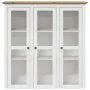 Kleiderschrank mit Glastüren BODO Kiefernholz weiß braun von vidaXL, Sideboards - Ref: Foro24-355078, Preis: 276,97 €, Rabatt: %