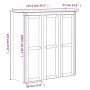 Kleiderschrank mit Glastüren BODO Kiefernholz weiß braun von vidaXL, Sideboards - Ref: Foro24-355078, Preis: 276,97 €, Rabatt: %