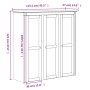 Kleiderschrank mit Glastüren BODO Kiefernholz weiß braun von vidaXL, Sideboards - Ref: Foro24-355078, Preis: 283,27 €, Rabatt: %