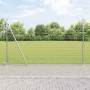 Reja con postes Plateado 1.4 x 10 m Acero