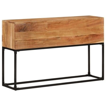 Mesa consola de madera maciza de acacia 120x30x75 cm