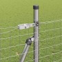 Reja con postes Plateado 1.4 x 10 m Acero