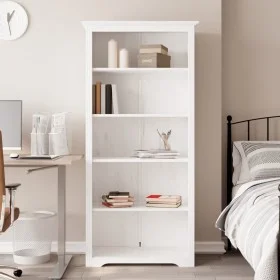 BODO bookcase 5 shelves solid white pine wood 80x38x180 cm by vidaXL, Bookcases and shelves - Ref: Foro24-355080, Price: 175,...