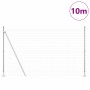 Reja con postes Plateado 1.5 x 10 m Acero