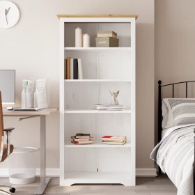 BODO bookcase 5 shelves solid brown pine wood 80x38x180 cm by vidaXL, Bookcases and shelves - Ref: Foro24-355081, Price: 166,...