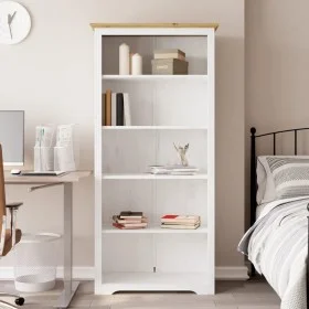 BODO bookcase 5 shelves solid brown pine wood 80x38x180 cm by vidaXL, Bookcases and shelves - Ref: Foro24-355081, Price: 169,...