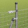Reja con postes Plateado 1.6 x 10 m Acero
