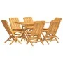 Juego de comedor de jardín 7 piezas madera maciza de teca de vidaXL, Conjuntos de jardín - Ref: Foro24-3155004, Precio: 626,7...