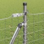 Reja con postes Plateado 0.8 x 10 m Acero
