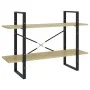 2-stöckiges Regal aus Sonoma-Eichensperrholz, 100 x 30 x 70 cm von vidaXL, Bücherregale und Regale - Ref: Foro24-806470, Prei...