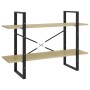 2-stöckiges Regal aus Sonoma-Eichensperrholz, 100 x 30 x 70 cm von vidaXL, Bücherregale und Regale - Ref: Foro24-806470, Prei...