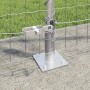 Reja con postes Plateado 1.2 x 10 m Acero