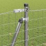 Reja con postes Plateado 1.2 x 10 m Acero