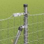 Reja con postes Plateado 1.5 x 10 m Acero