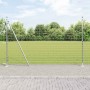Reja con postes Plateado 1.6 x 10 m Acero