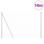 Reja con postes Plateado 1.6 x 10 m Acero