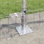 Reja con postes Plateado 0.6 x 10 m Acero