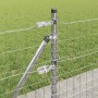 Reja con postes Plateado 0.6 x 10 m Acero