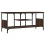 Mueble TV hierro madera contrachapada roble marrón 100x35x45 cm de vidaXL, Muebles TV - Ref: Foro24-831802, Precio: 50,13 €, ...