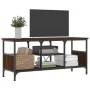 Mueble TV hierro madera contrachapada roble marrón 100x35x45 cm de vidaXL, Muebles TV - Ref: Foro24-831802, Precio: 50,13 €, ...